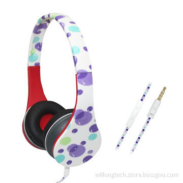 Water transfer printed stereo headphone, available in different patterns